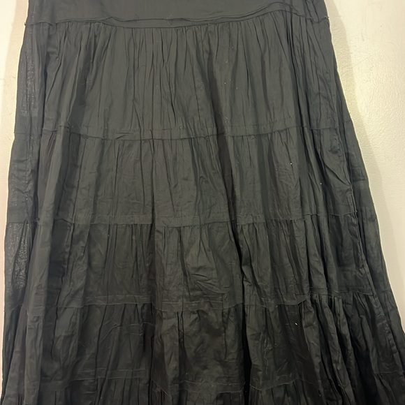 Aziz, small, lined prairie skirt, embroidered, sequined, beaded waistband, black - Picture 3 of 6